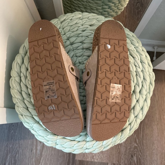 Tan Suede Slip-On Clogs - Picture 2 of 2